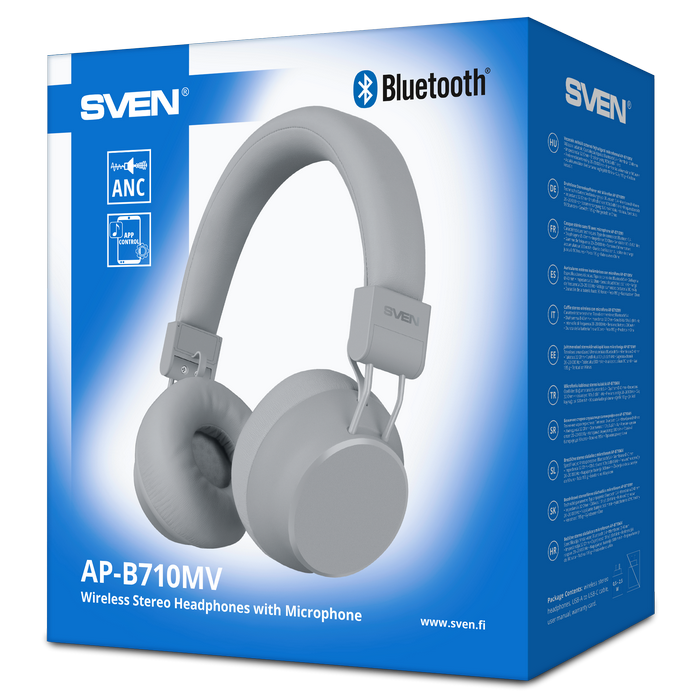 Căști SVEN AP-B710MV Gri
Fără fir | 90 ore | 20 Hz - 20000 Hz