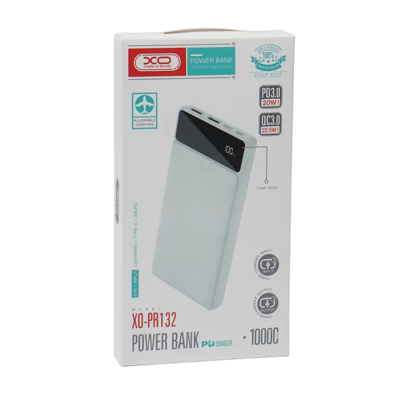 Портативное зарядное устройство XO PR132 Белый
