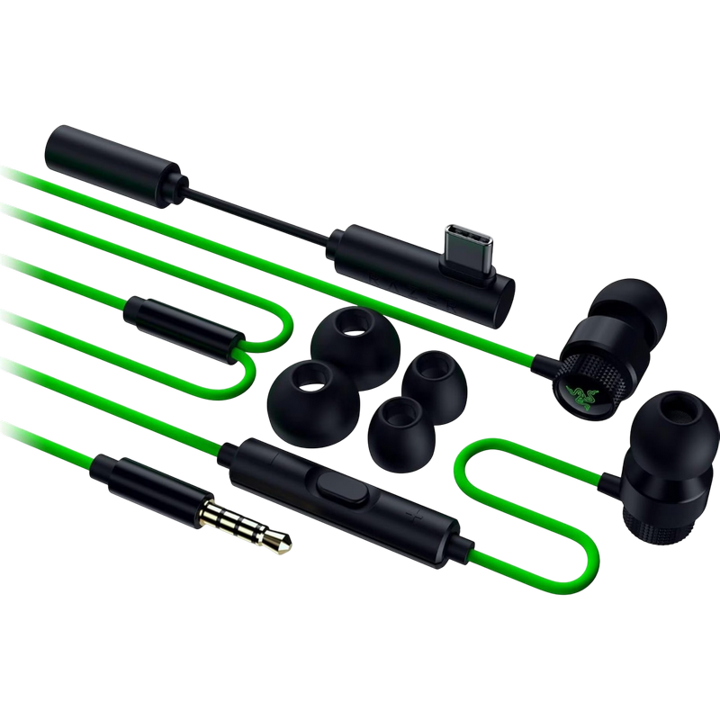 Наушники Razer Hammerhead V3 Чёрный | Зелёный