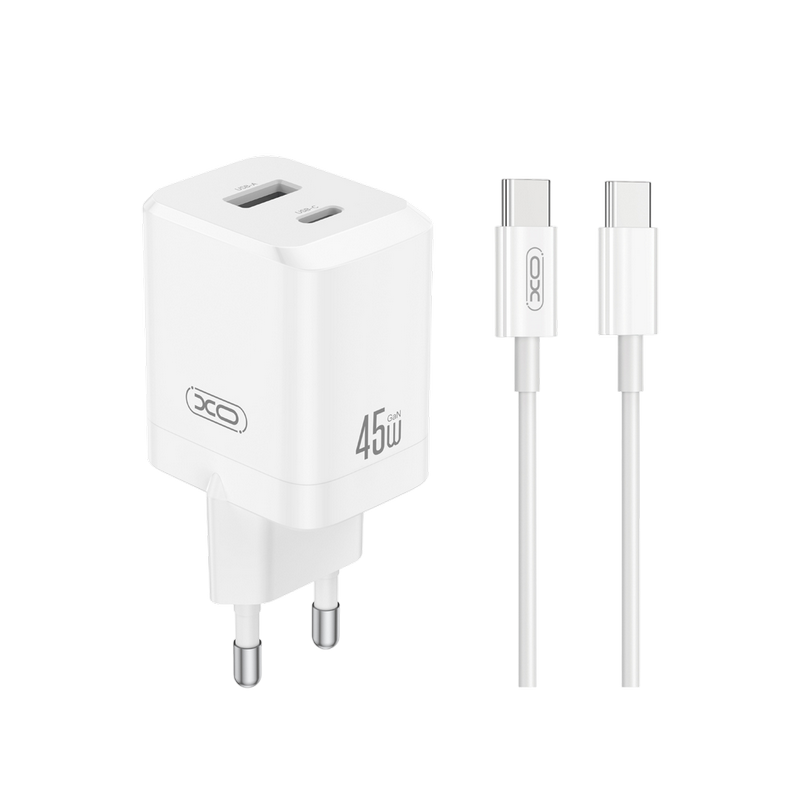 Зарядное устройство XO 1Type-C + 1U..