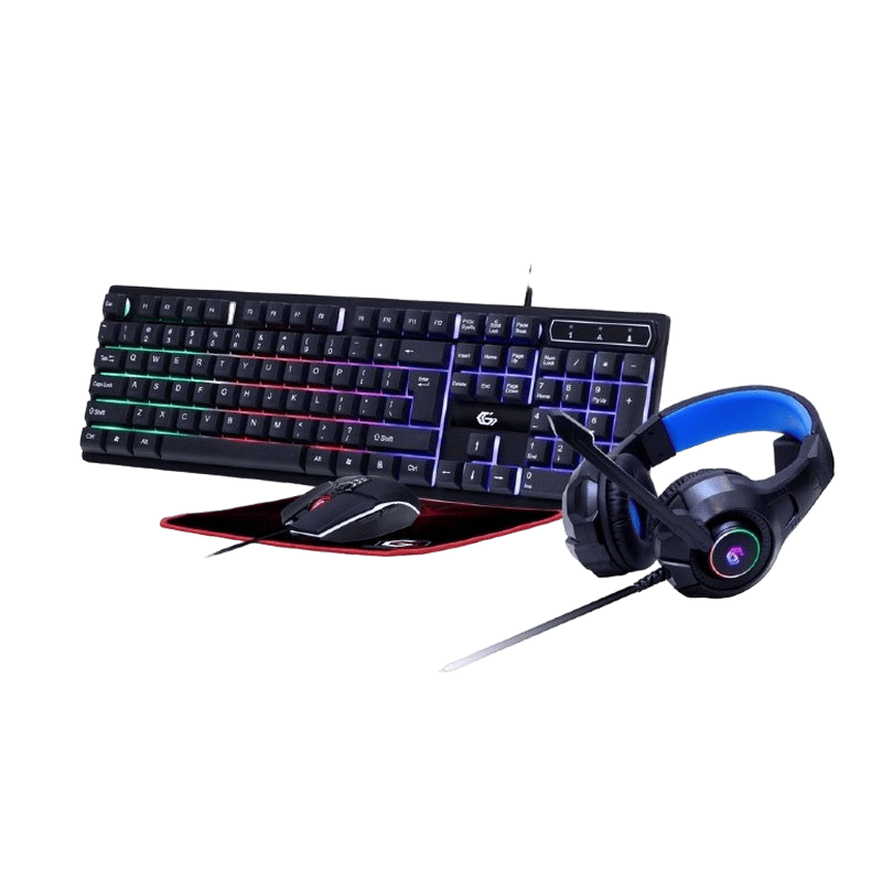 Set Tastatură + Mouse + Mouse Pad + Căști Gembird GGS-UMGL4-02 Membrană Negru
Cu fir | Engleza