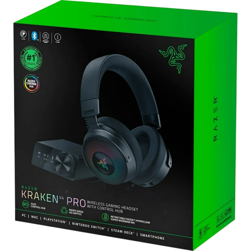 Наушники Razer Kraken V4 Pro + Control Hub Черный