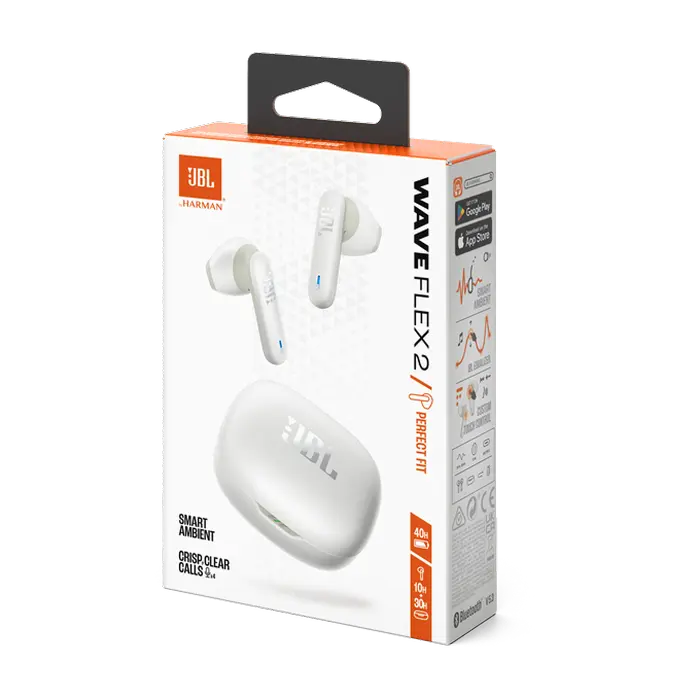 Căști JBL Wave Flex 2 Alb