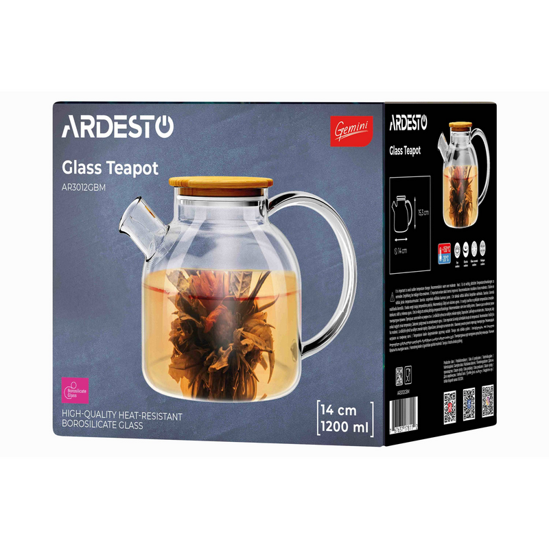 Заварочный чайник Ardesto AR3012GBM Gemini Прозрачный