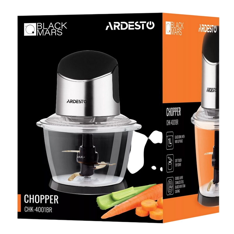 Измельчитель Ardesto CHK-4001BR Черный | Серебристый