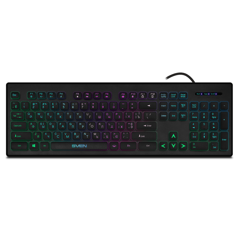 Tastatură SVEN KB-C7500EL Membrană Negru
Cu fir | Engleza,Rusă