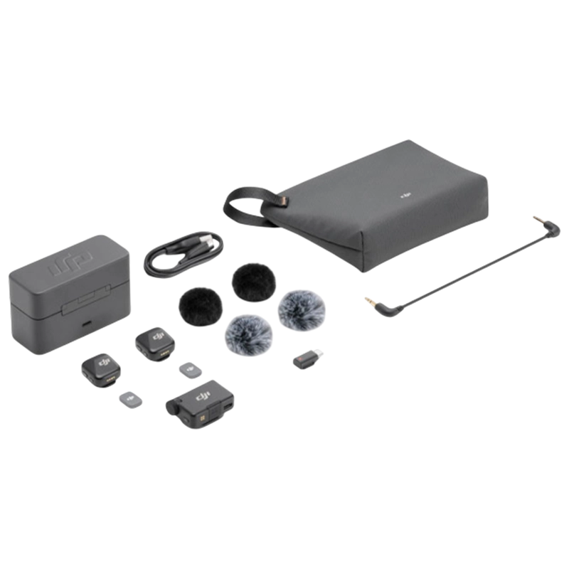 Microfon portabil pentru înregistrare vocală DJI Mic Mini (2 TX + 1 RX + Charging Case) Fără fir Negru