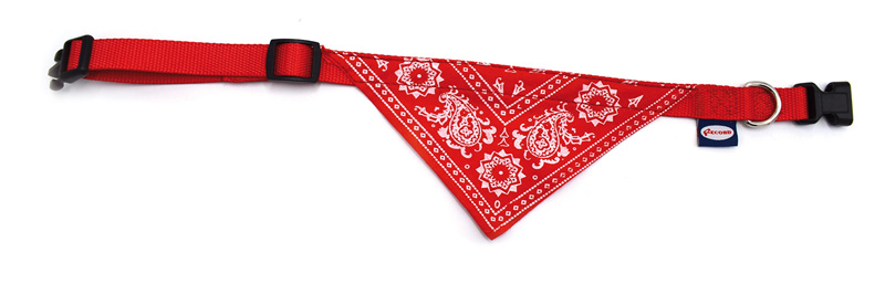 Zgardă cu eșarfă BANDANA 1,6×30-45cm Red