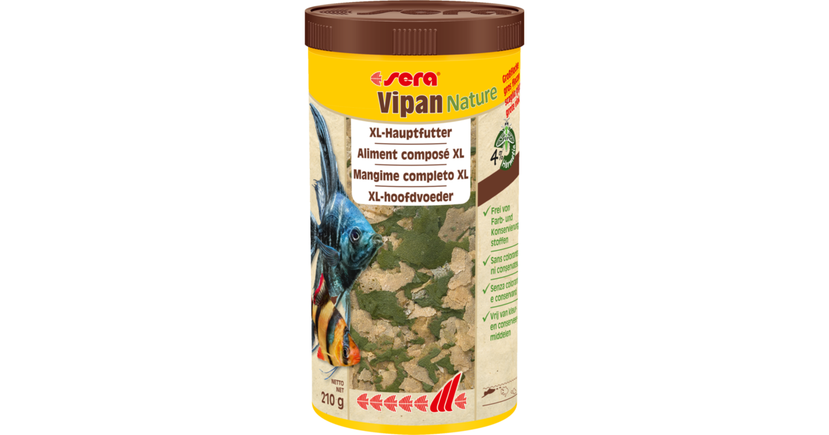 Cumpara  Hrană pentru pești și reptile - SERA Vipan Nature Large Flakes 1000ml (210g)..