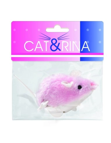 Jucărie șoricel mecanic Wind Up Mouse Pink 11×6 cm