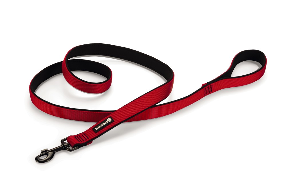 BEEZTEES lesă din nylon Premium PARINCA Red 180×25
