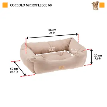 FERPLAST Подушка хлопок COCCOLO MICROFLEECE 60 Beige