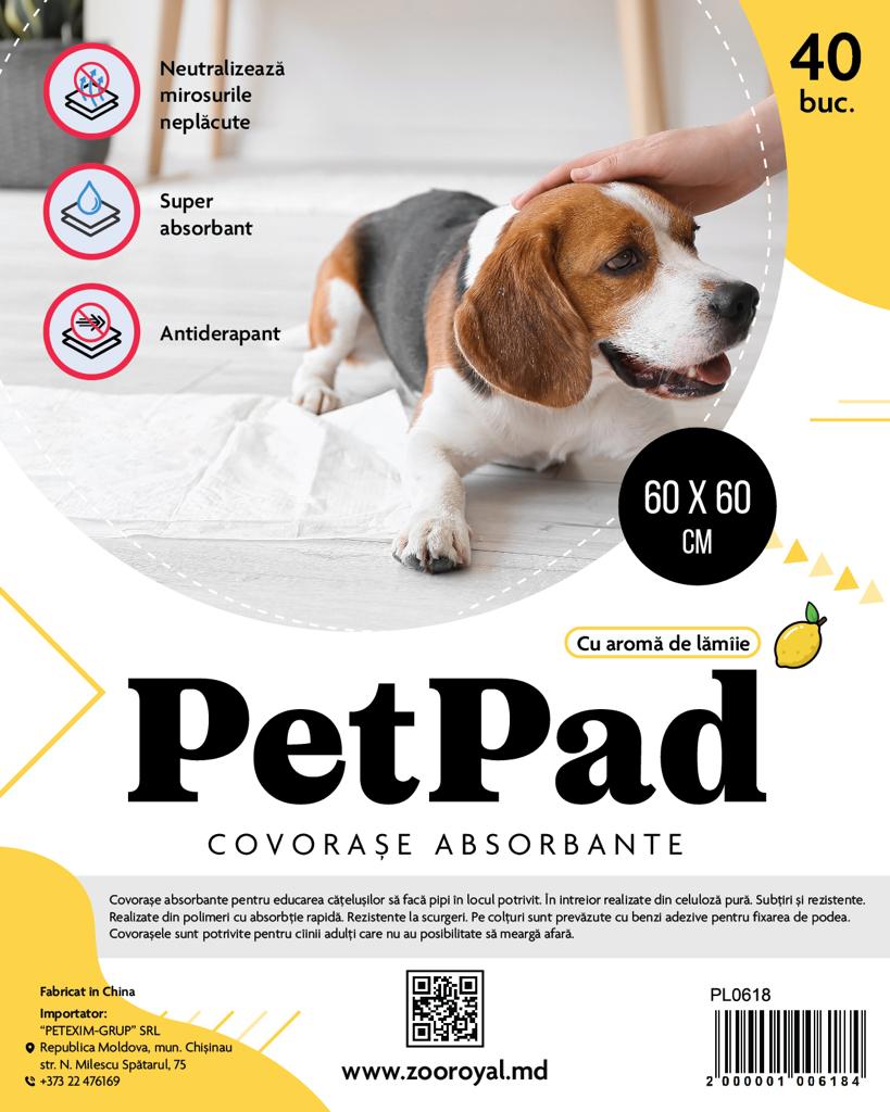 Cumpara  Scutece, scutece și șervețele - PET PAD Абсорбирующие пелёнки с лимоном 60х60..