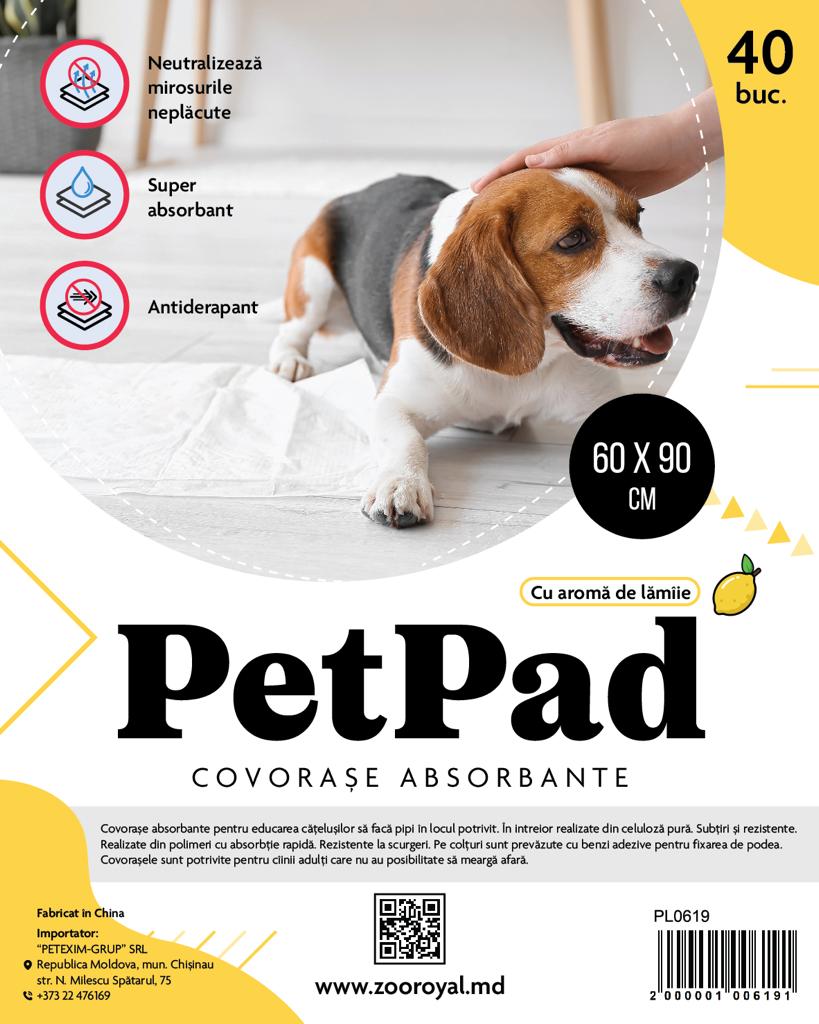 Cumpara  Scutece, scutece și șervețele - PET PAD Абсорбирующие пелёнки с лимоном 60х90..