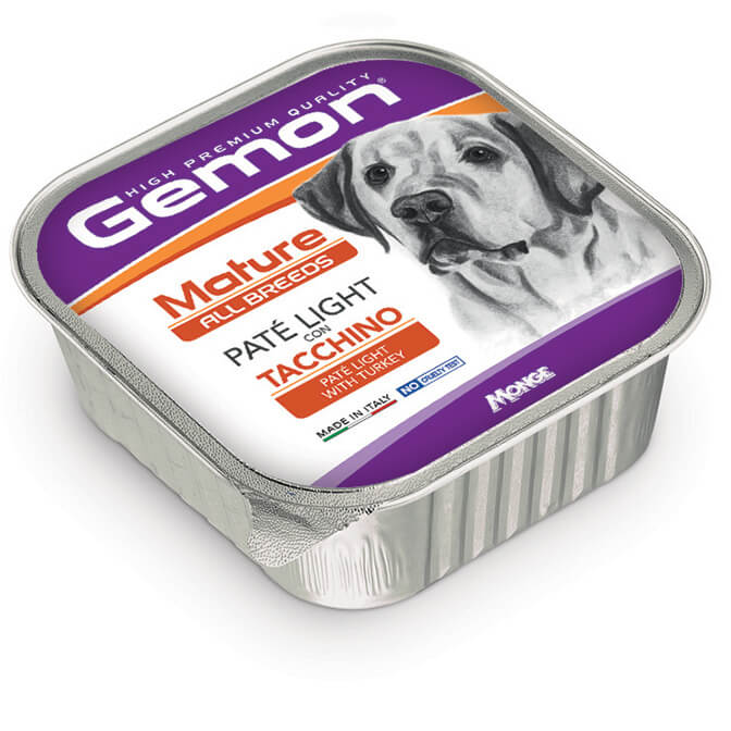 GEMON DOG PATE MATURE LIGHT TURKEY ..