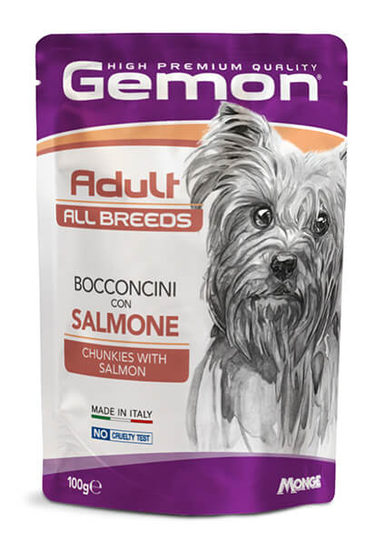 Cumpara  Hrană umedă pentru câini - GEMON DOG POUCH ADULT SALMON 100gr...