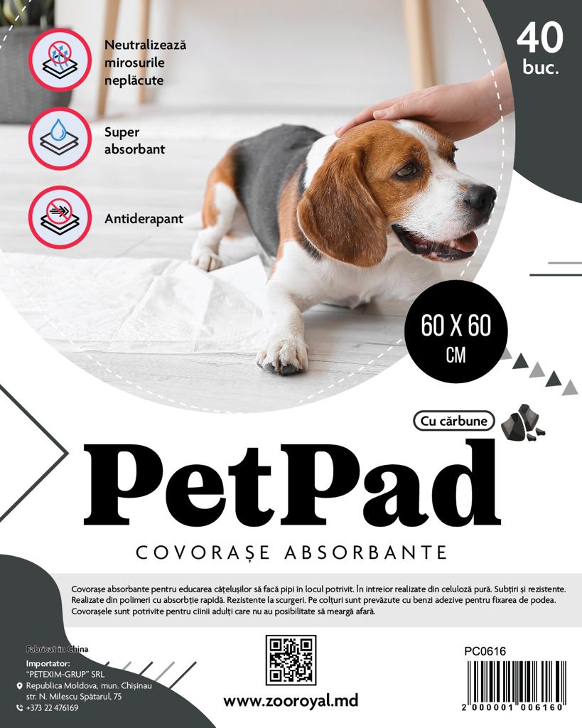 Cumpara  Scutece, scutece și șervețele - PET PAD Абсорбирующие пелёнки с углём  60х60 ..