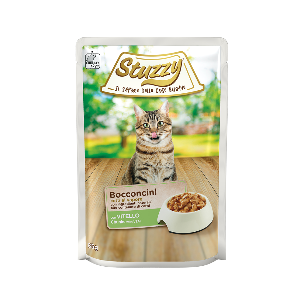 STUZZY CAT CHUNKS Pungă de vițel