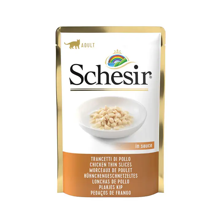 SCHESIR Cat Pouch Chicken Thin Slic..