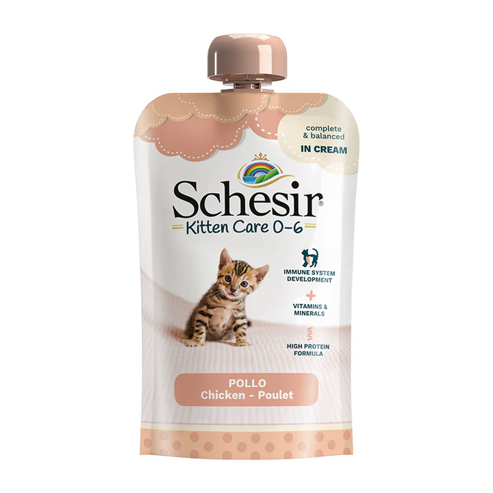 SCHESIR Cat POUCH KITTEN CREAM 0-6 ..