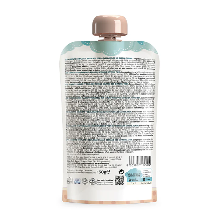 SHCHESIR Cat POUCH CREMĂ PENTRU PISICI 0-6 Ton 150gr