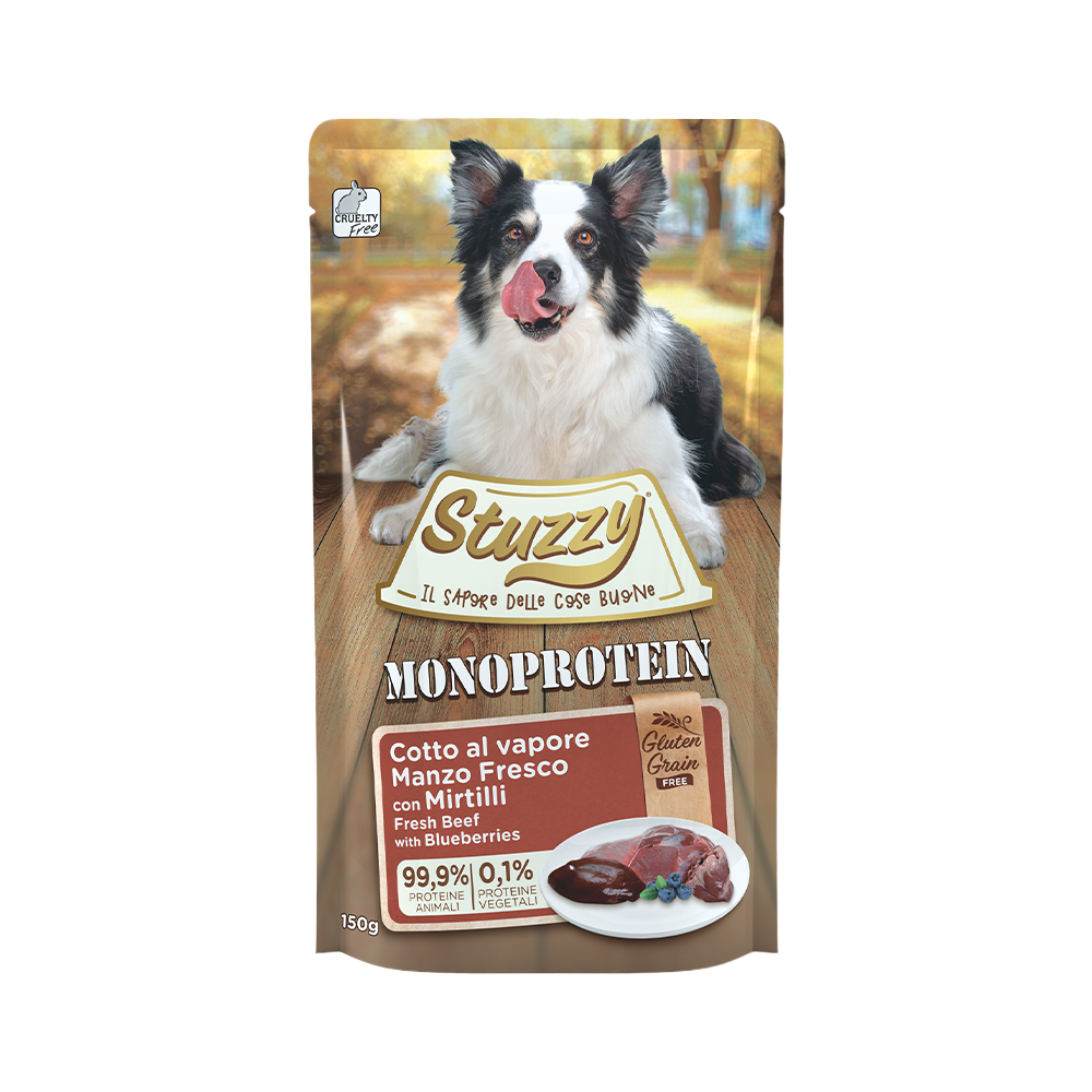 STUZZY DOG POUCH Grain Free Monoprotein Beef & Blueberry