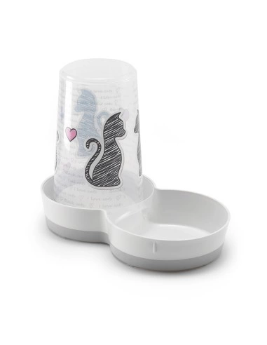 Hrănitoare/adăpătoare pentru discuri din plastic CON AMORE d16cm