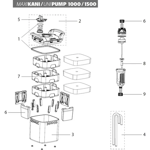 Aquael ROTOR UNIPUMP 1000/1500 set