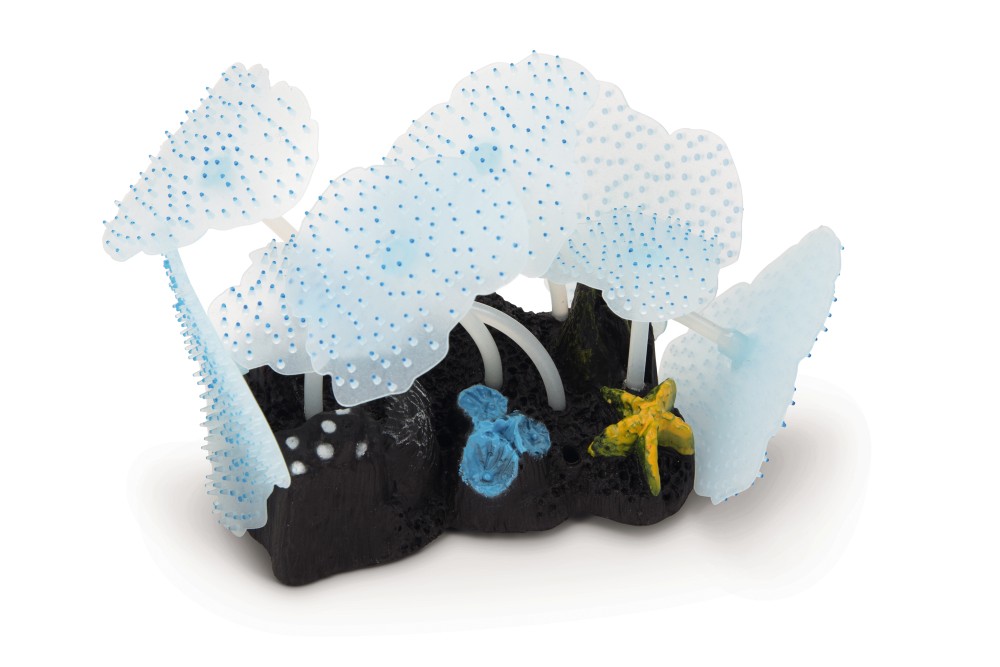 BEEZTEES силиконов. декор Sea Anemone Leaf Glow blue