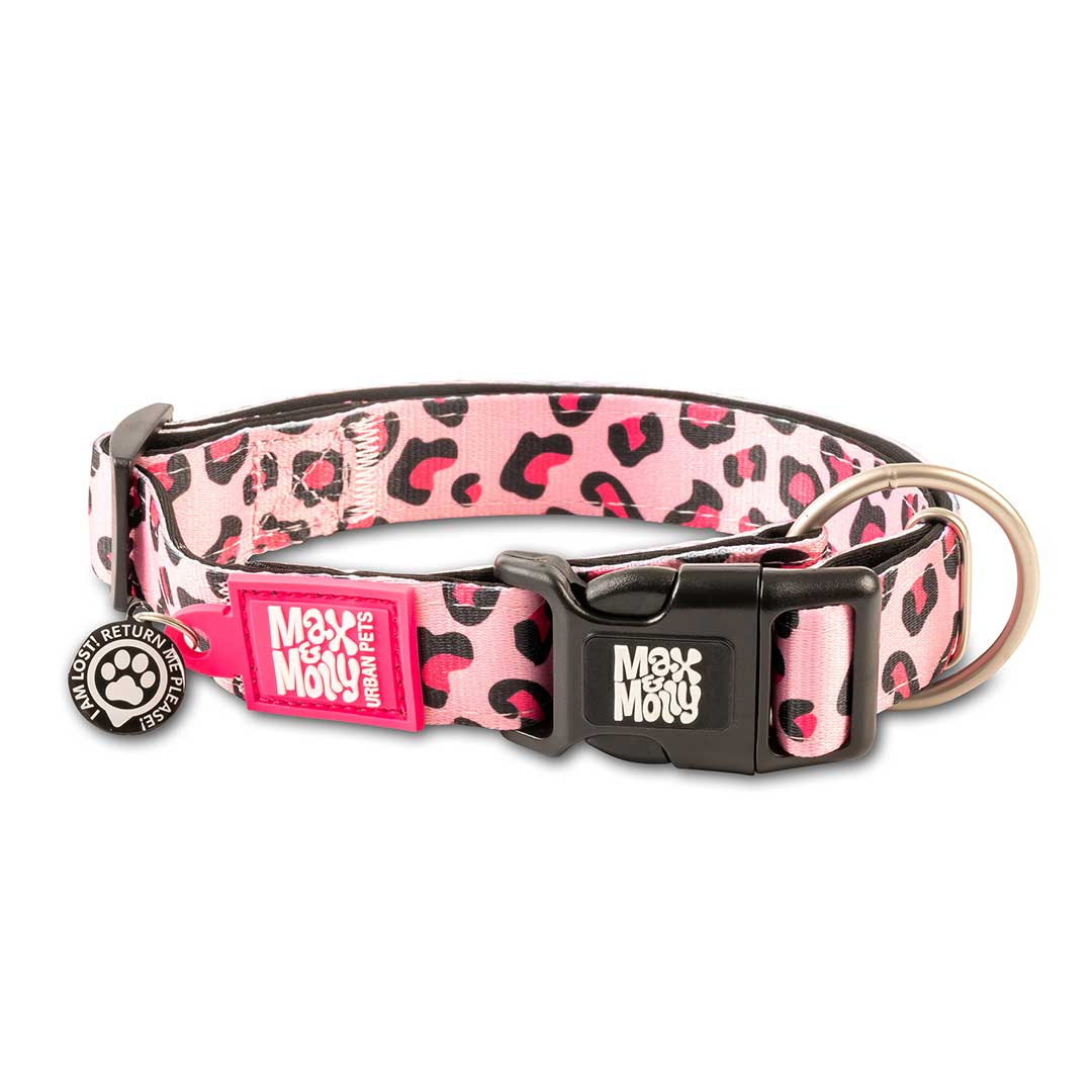 MAX & MOLLY Zgardă Smart ID Leopard Pink XS