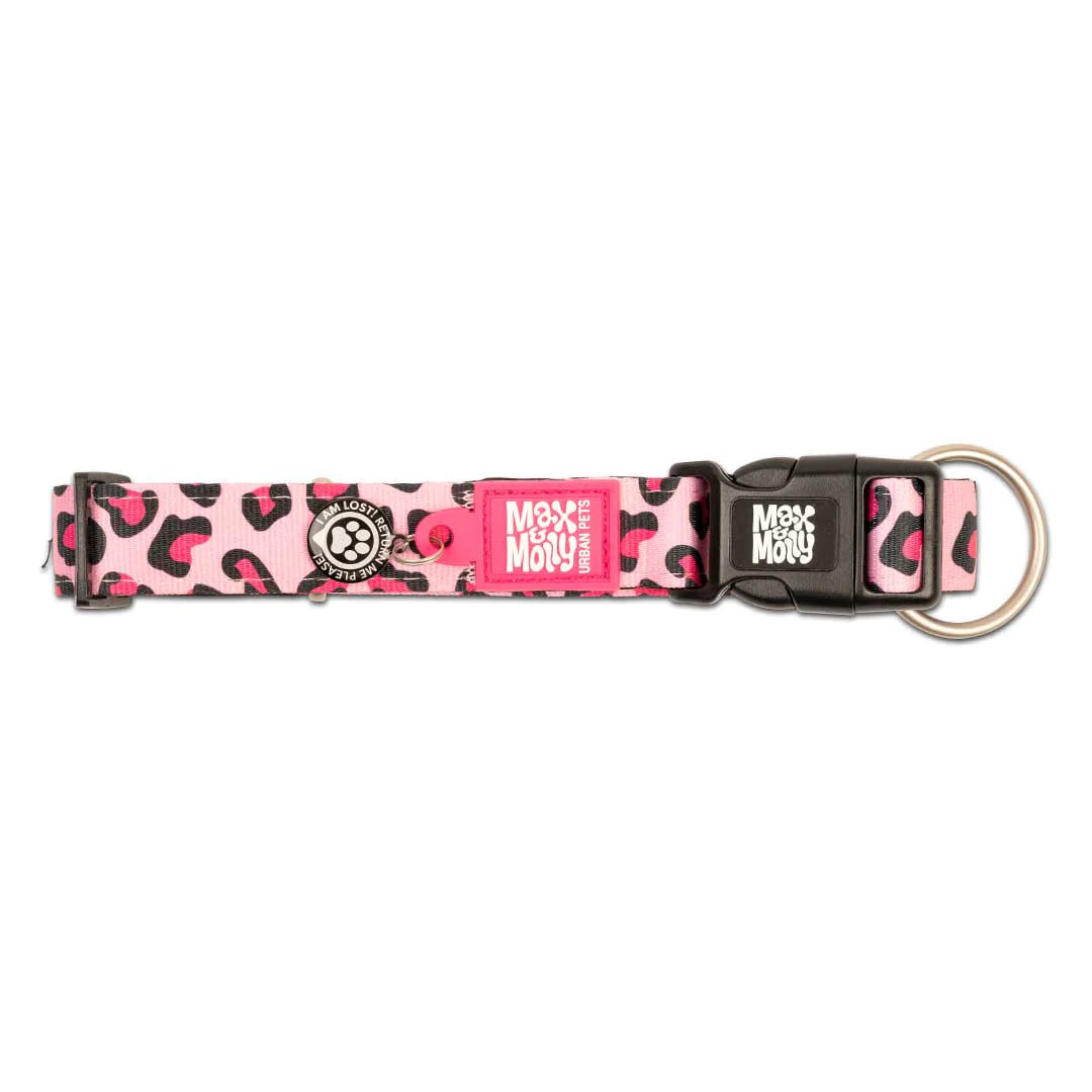 MAX & MOLLY Zgardă Smart ID Leopard Pink XS