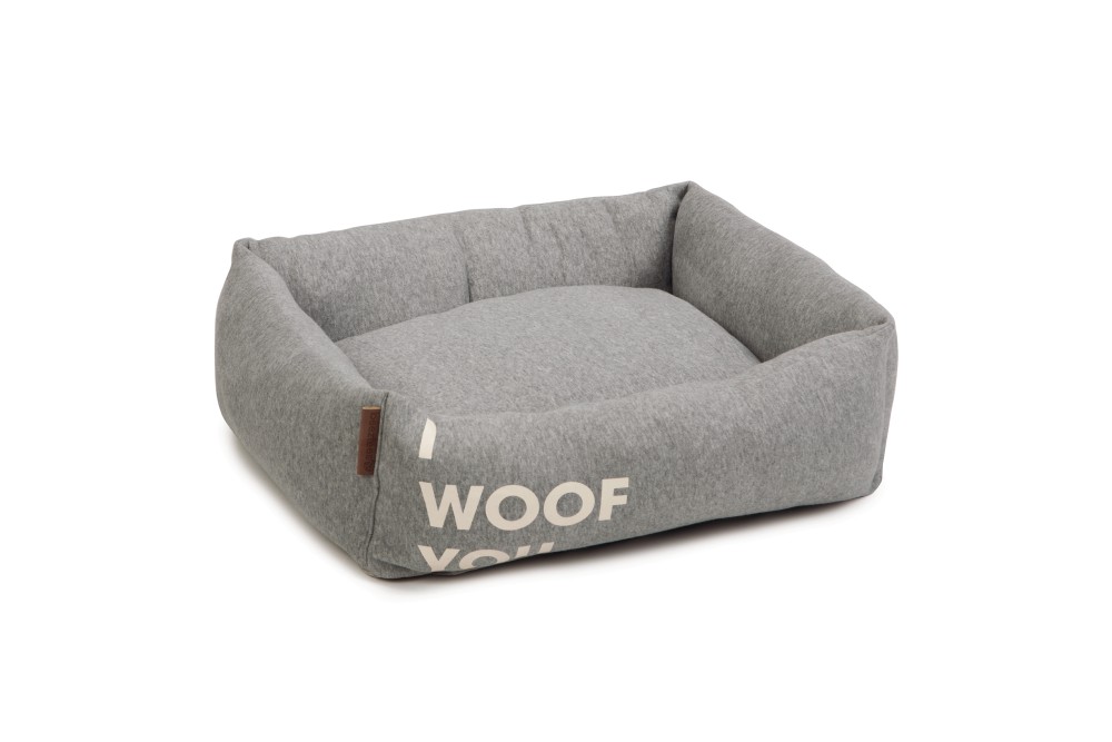 Beeztees диван хлопковый WOOF YOU Grey 55x50x..