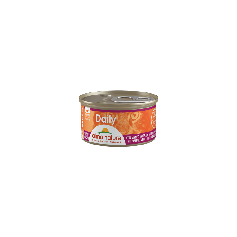 Cumpara  Pentru pisici - ALMO NATURE Cat DAILY Can Mousse Beef/Veal 85..