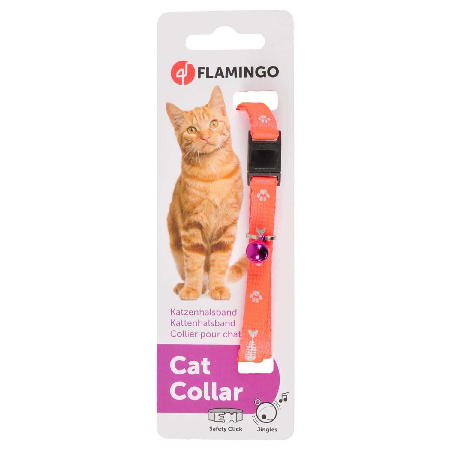 Ошейник нейлоновый CAT COLLAR PINK 30cm10mm