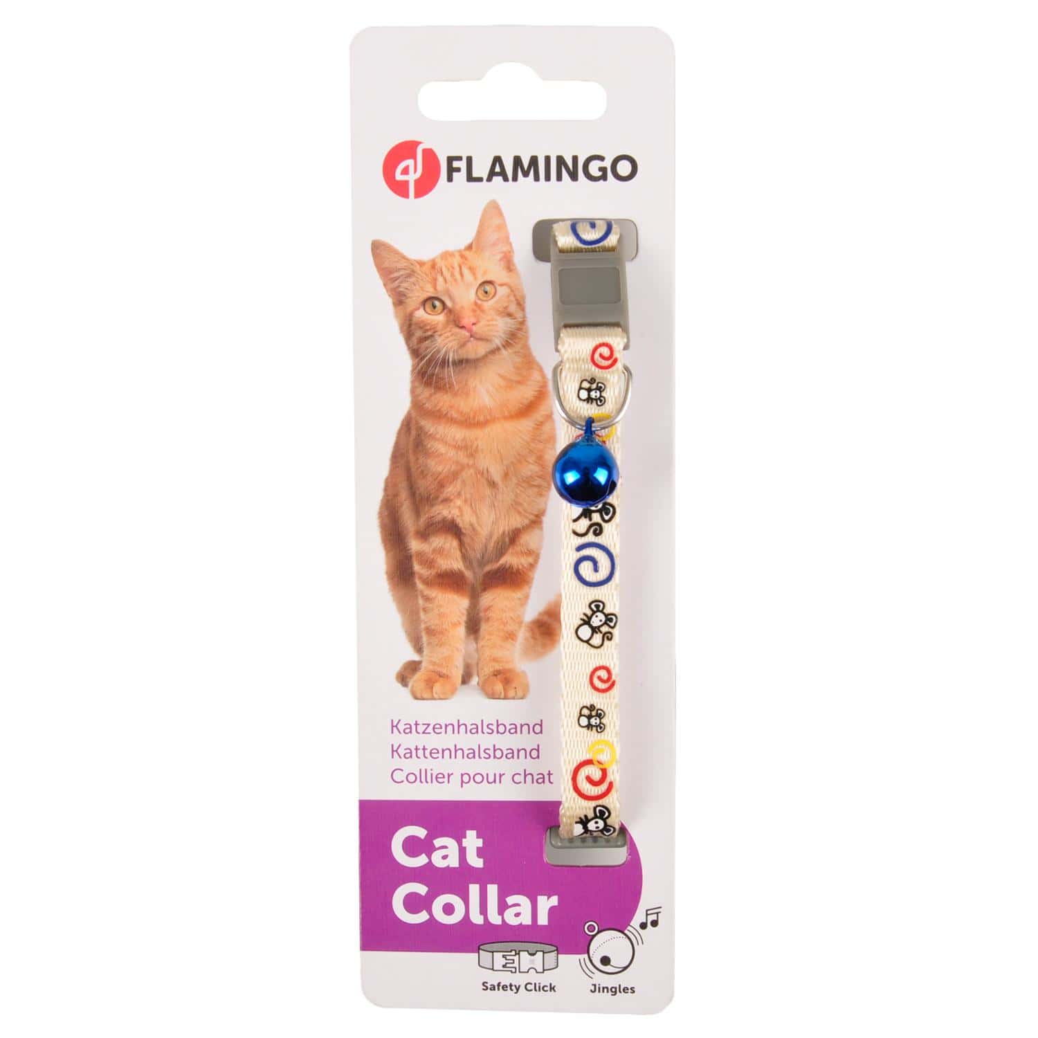 Oшейник нейлоновый CAT AS MICE 30cm10mm white