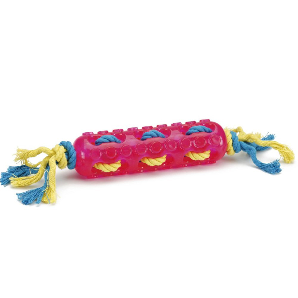 BEEZTEES TPR игрушка-палка с веревкой Stick pink 18cm