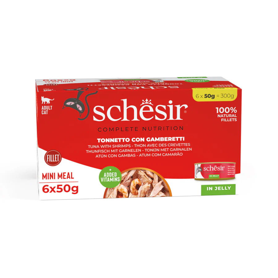 SCHESIR C&B Ton pentru pisici cu creveți în jeleu 6x50g