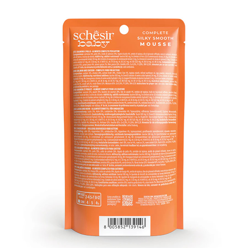 SCHESIR BABY Hrană pentru pisici cu spumă de somon și pui