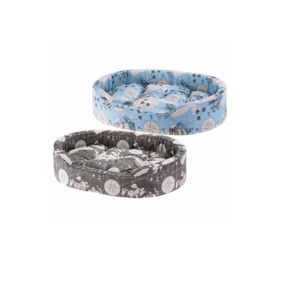 FERPLAST Подушка хлопок DANDY 45 MAP BLUE-GREY