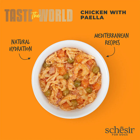 SCHESIR Taste the World Dog can Wholefood Chicken with Paella