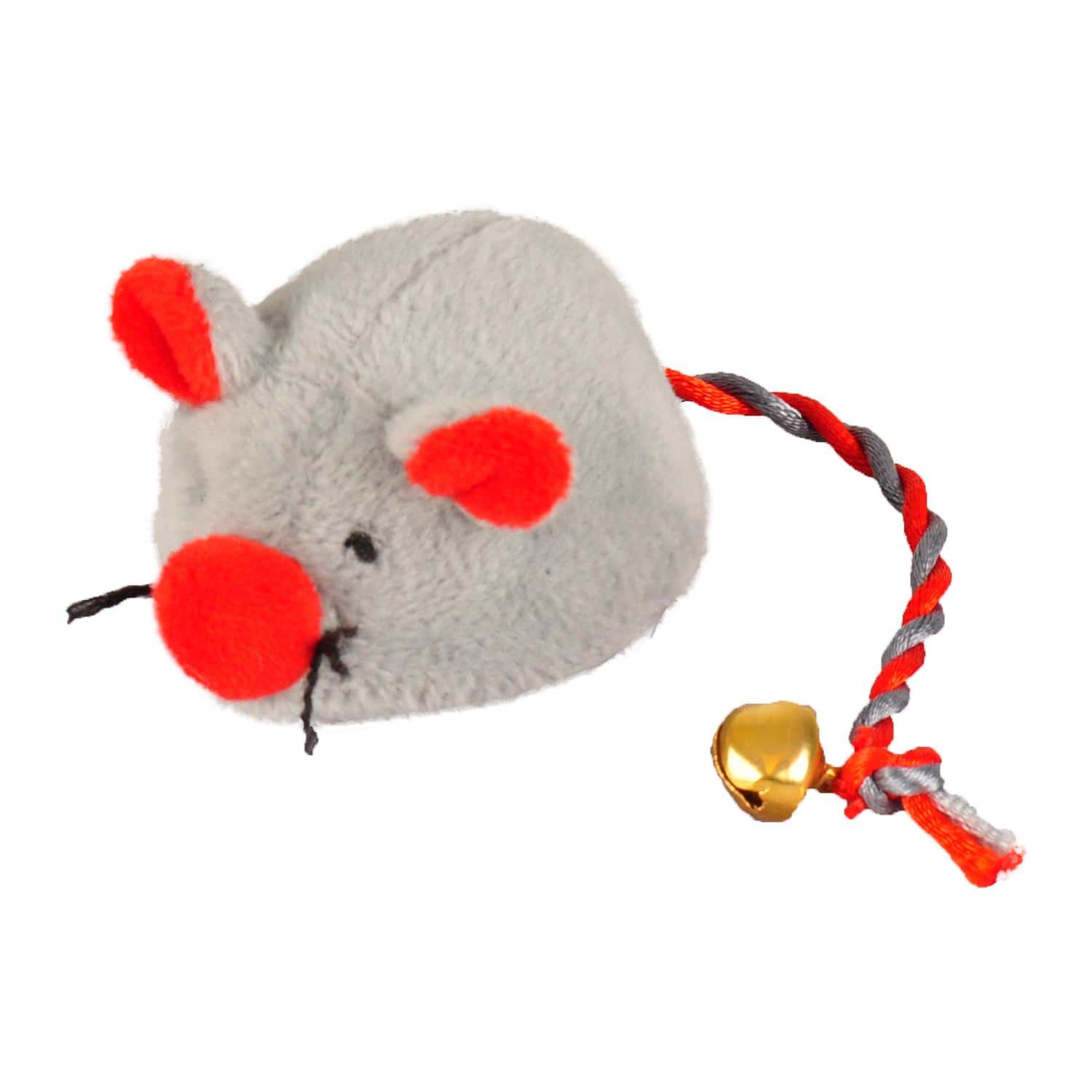 Jucărie șoarece pufoasă JERRY MOUSE with BELL Grey