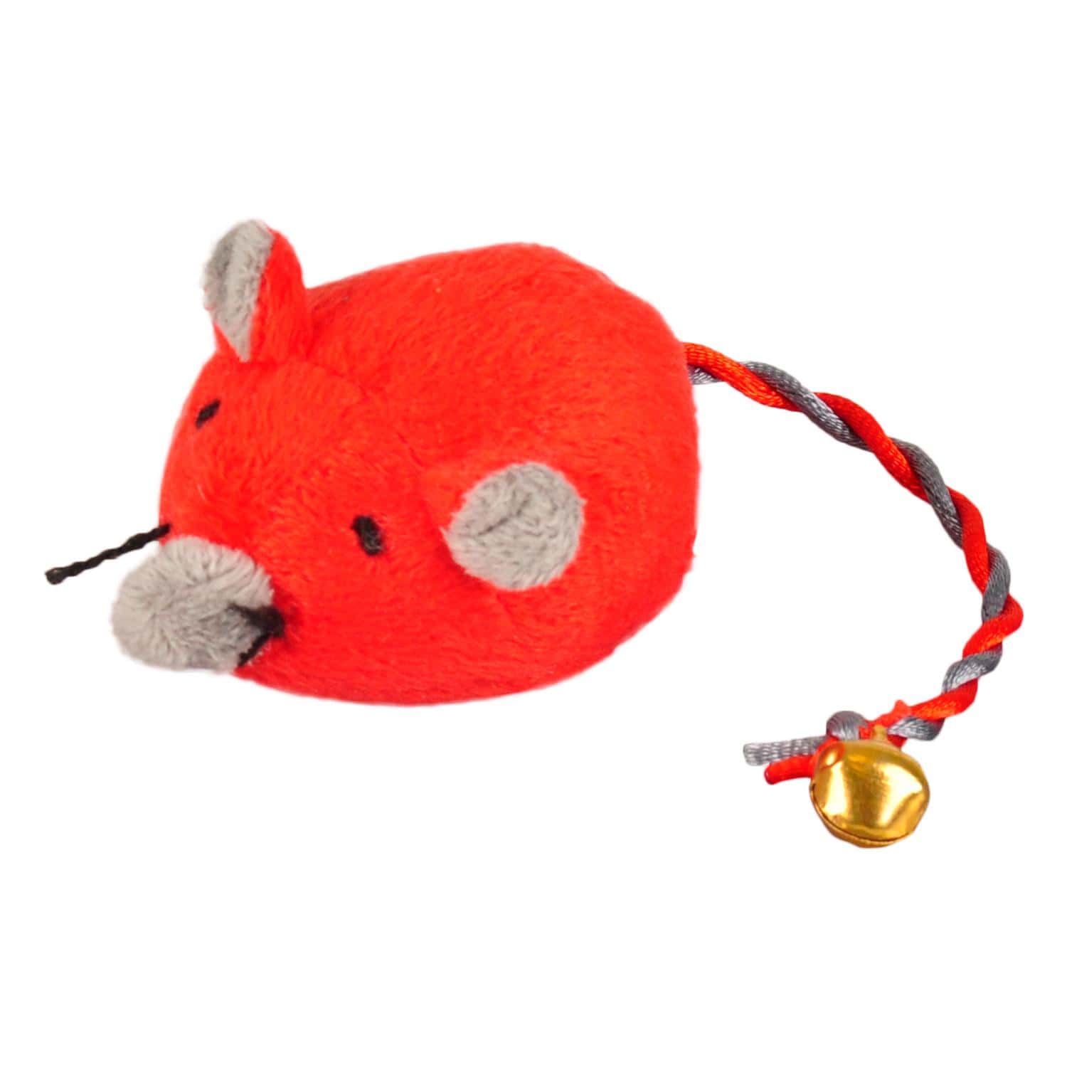 Jucărie șoarece pufoasă JERRY MOUSE with BELL Red