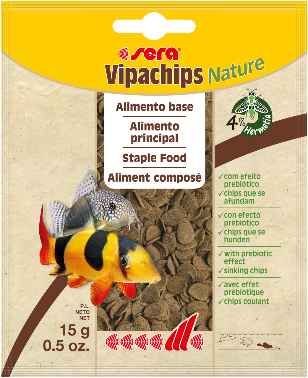 Cumpara  Hrană pentru pești și reptile - SERA Vipachips Nature 15g..