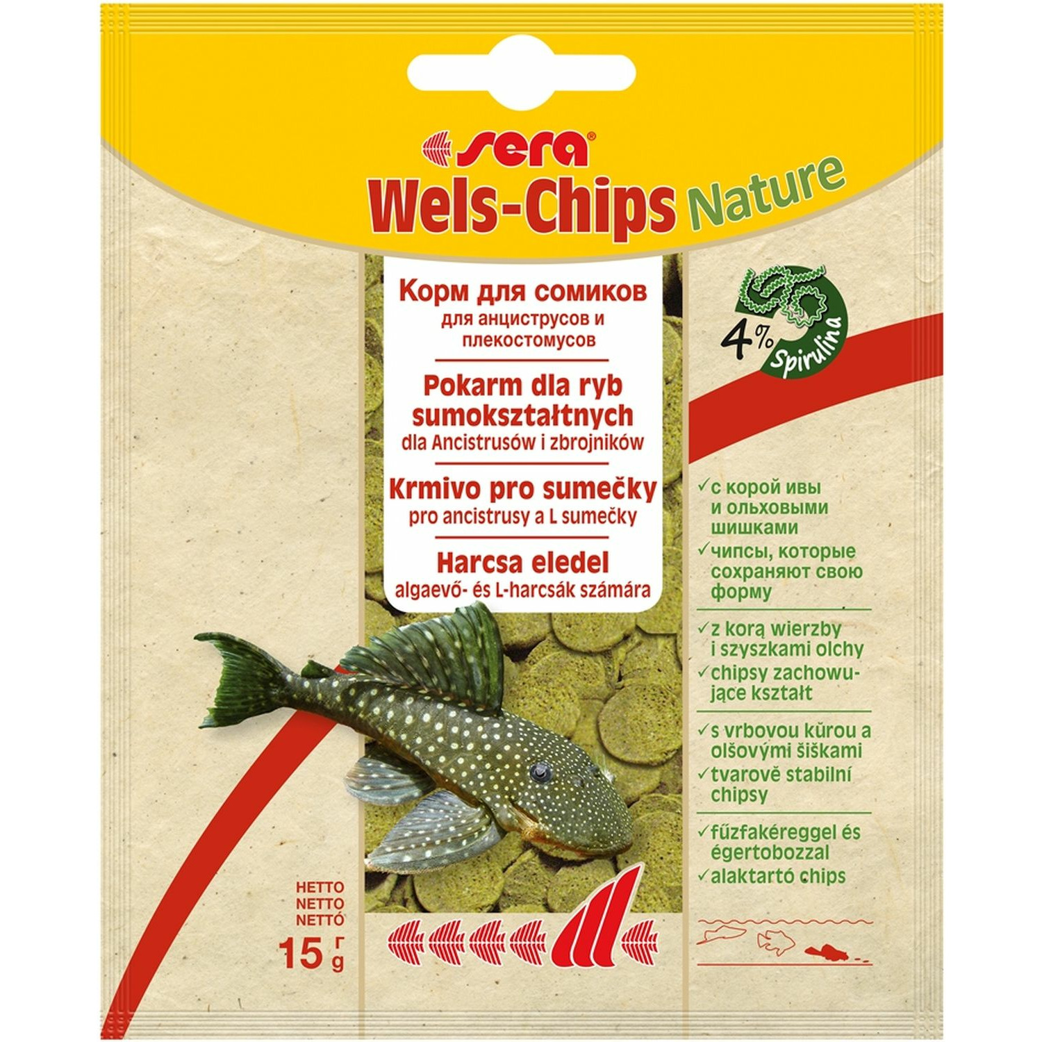 Cumpara  Hrană pentru pești și reptile - Sera Catfish Chips Nature 15 g..