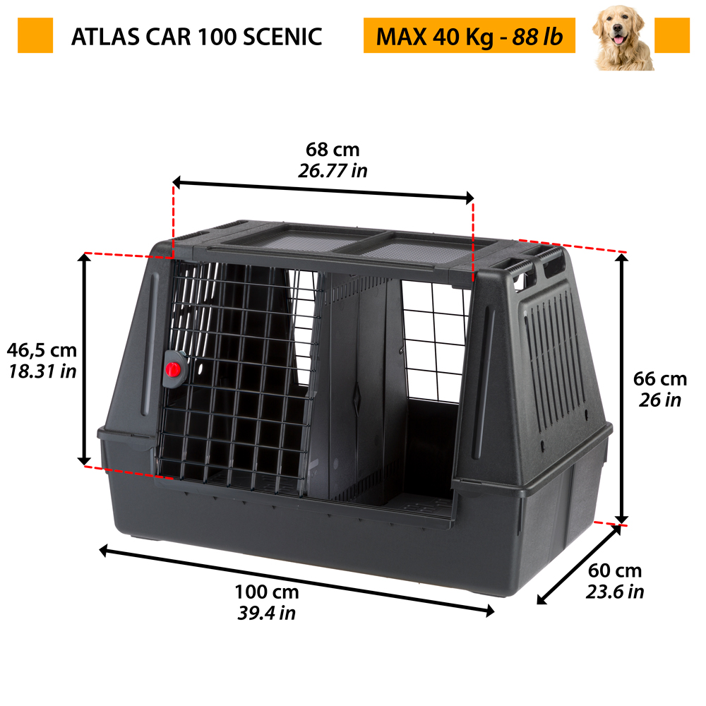Ferplast Переноска ATLAS CAR 100 SCENIC Black
