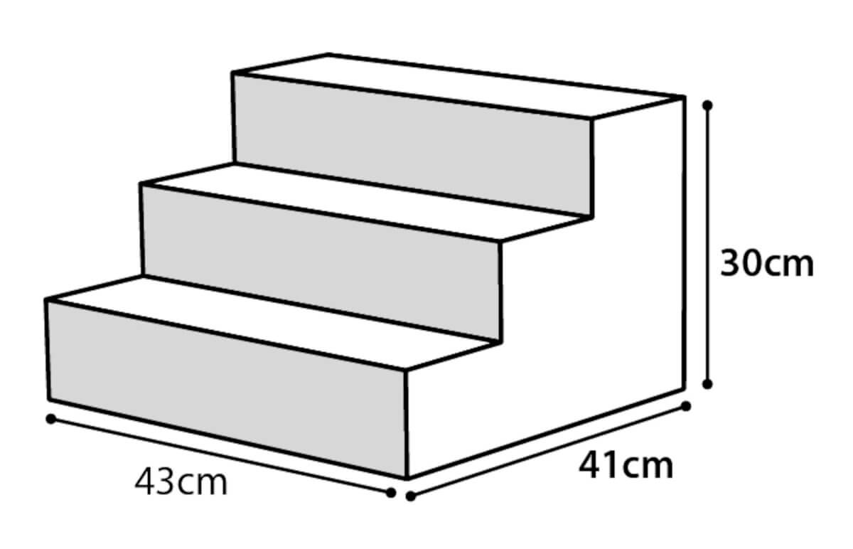 FLAMINGO Ступеньки для собак МДФ с плюш. покрытием 41x43x30cm