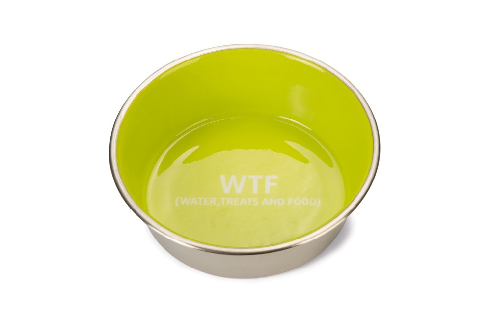 BEEZTEES bol metalic pentru câini WTF Green 16cm