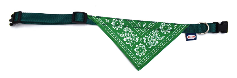 Cumpara  Coliere - Ошейник нейлон. BANDANA 1,6×30-45cm GREEN..