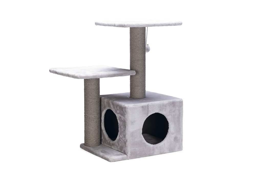 BEEZTEES Кошачий скребок SERPA FIEN Grey 45x34x70cm