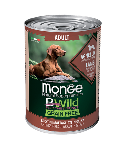 Cumpara  Hrană pentru câini - MONGE DOG BWILD ADULT Lamb/Pumpkin/Zucchini 4..